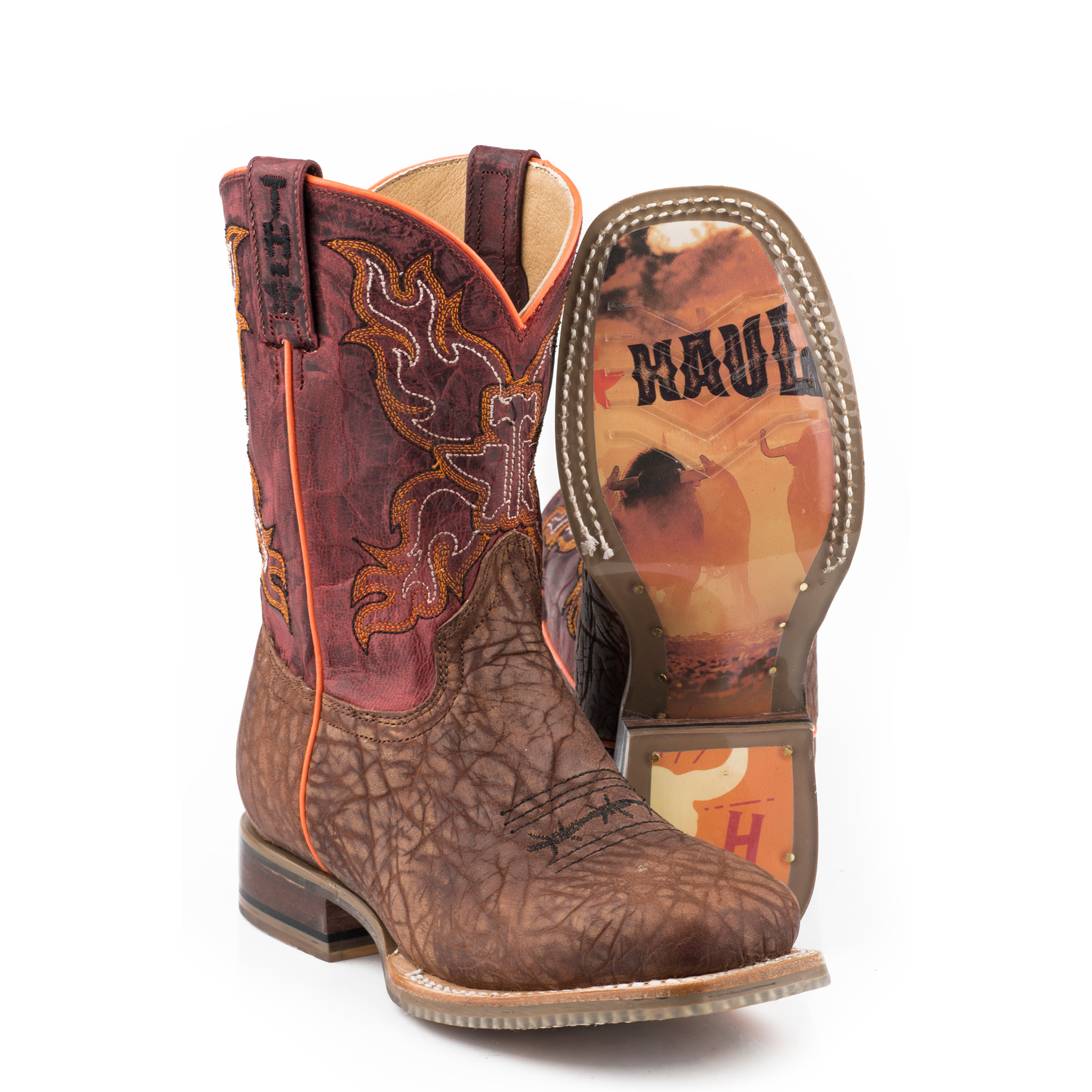 Pungo Ridge Tin Haul Kid's Wild Bull Boots w/Stampede Sole, Kids Tin