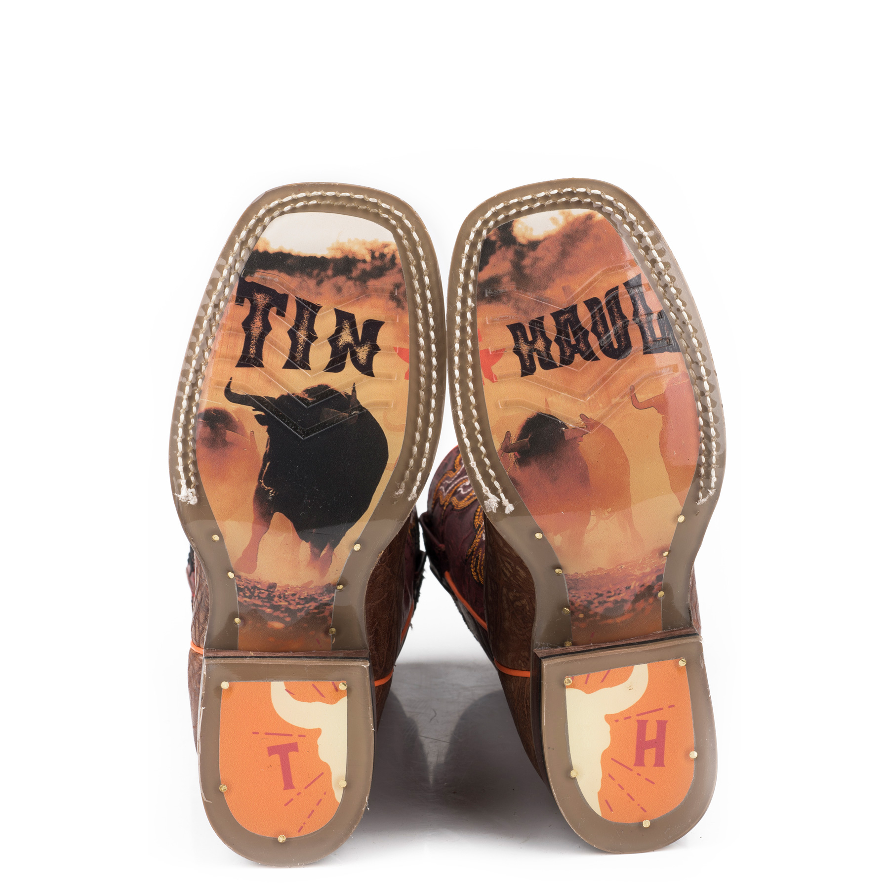 Pungo Ridge Tin Haul Kid's Wild Bull Boots w/Stampede Sole, Kids Tin