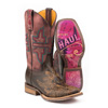 Tin Haul Ladies Bullheaded Boots w/Rose Poster Sole