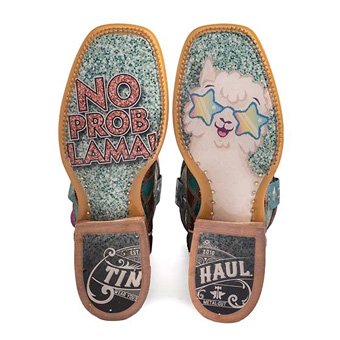 Tin Haul Ladies No Probl-lama Boots w/Llama Sole #2