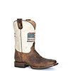 Roper Men's My Right RIDER Concealed Carry Boots w/Hybrid Sole - Brown/White