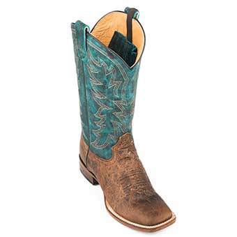 Roper Ladies Quiet Action Concealed Carry Boots - Vintage Brown/Turquoise #2