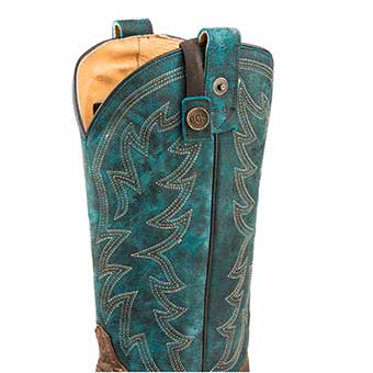 Roper Ladies Quiet Action Concealed Carry Boots - Vintage Brown/Turquoise #3
