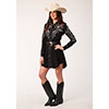 Roper Old West Collection Ladies Retro Dress /Scroll Embroidery - Black