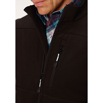 Roper Men's Concealed Carry Soft Shell Vest - Black #2