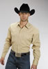 Stetson Men's Long Sleeve Solid Pearl Snap Western Shirt - Gold