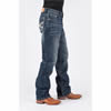 Stetson Men's 1520  Standard Straight Leg Jeans w/Sanding - Medium Wash