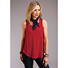 Stetson Ladies Jersey Knit Tank Top - Red