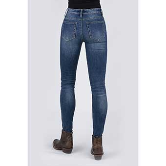 Stetson Ladies 902 High Waist Skinny Jeans w/Distressed Knee #2