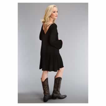 Stetson Ladies Rayon Twill Dress - Black #2