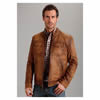 Stetson Men's Distressed Leather Jacket - Carmel