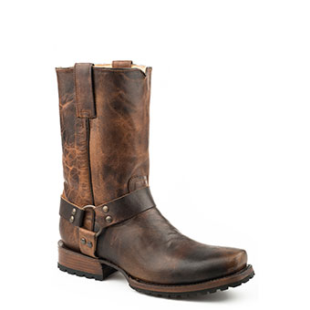 Stetson Men's Heritage Harness Boots - Waxy Brown
