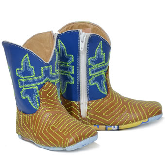 Tin Haul Mini Neon Maze Boots w/Sheriff Sole #3