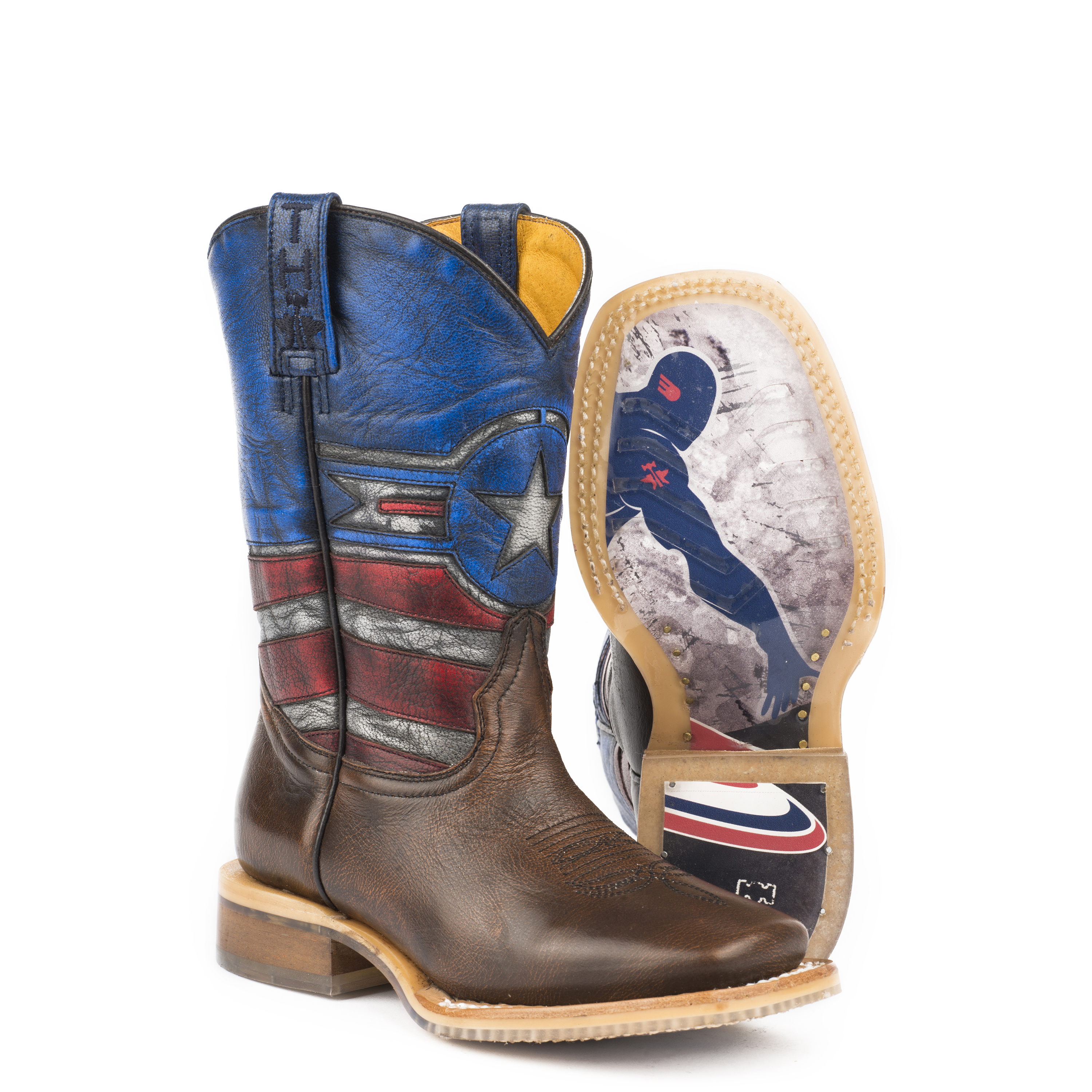 Pungo Ridge Tin Haul Kids Little Justice Boots w/American Hero Sole