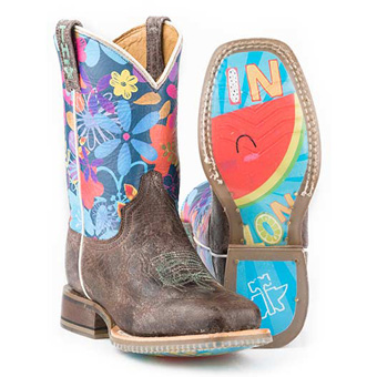 Tin Haul Kid's Bloomin Flowers Boots w/One In A Melon Sole #1