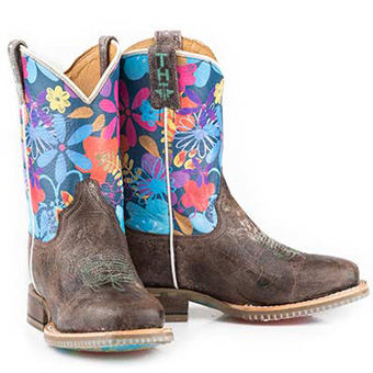 Tin Haul Kid's Bloomin Flowers Boots w/One In A Melon Sole #3