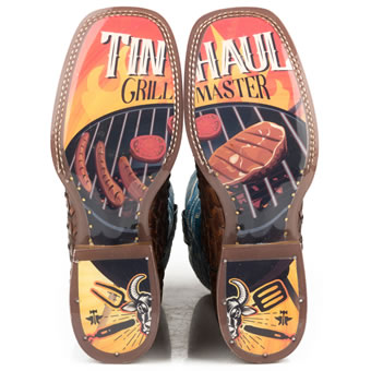 Tin Haul Men's Grill Master Boots w/BBQ Sole #2