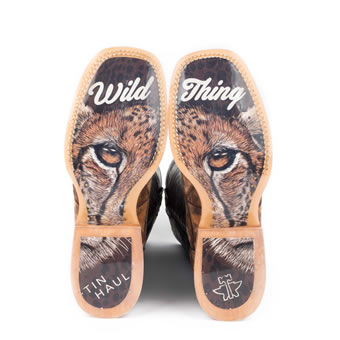 Tin Haul Ladies Wild Thing Boots w/Cheetah Sole #2