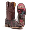 Tin Haul Ladies Red Revolver Boots w/Iron & Rose Sole