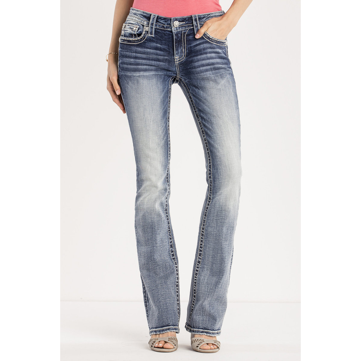 Pungo Ridge - Miss Me Saddle Up Mid Rise Boot Cut Jeans, Miss Me Jeans ...