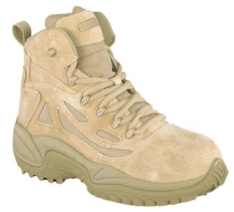 Reebok Men's Desert Tan 6 Military Boots w/Composite Toe & Side Zip