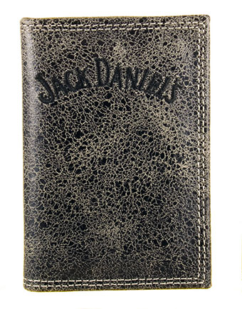 Jack Daniel's Charcoal Distressed Leather Card Case