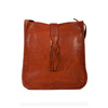 Scully Ladies' Whip Stitch Leather Handbag - Tan