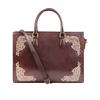 Scully West Laptop Tote - Brown Floral