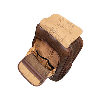 Scully AeroSquadron Collection Walnut Antique Lamb Backpack #3