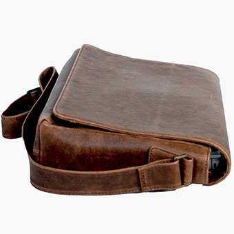 Scully AeroSquadron Collection Leather Laptop Messenger Brief #3