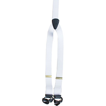 Scully Men's RangeWear Elastic Y-Backed Suspenders - White