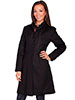 Ladies WAH MAKER Embroidered Front Coat - Black