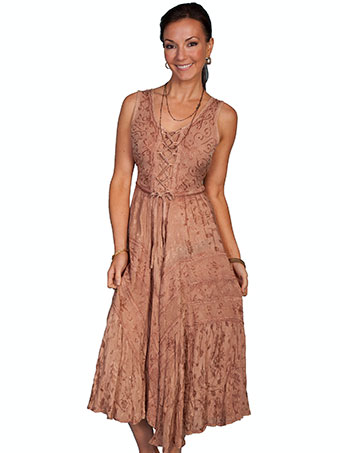Scully Honey Creek Lace Front Sleeveless Dress - Beige