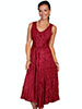 Scully Honey Creek Lace Front Sleeveless Dress - Burgundy