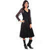 Scully Honey Creek Ladies Lace Up Lace Dress - Black