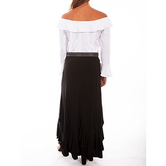 Scully Honey Creek Maxi Skirt w/Ruffles - Black #2