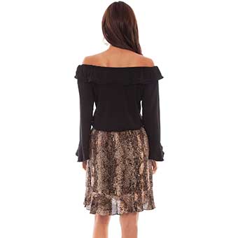 Scully Honey Creek Ruffled Python Print Skirt #2