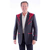 Scully Men's Floral Embroidered Blazer - Black/Red