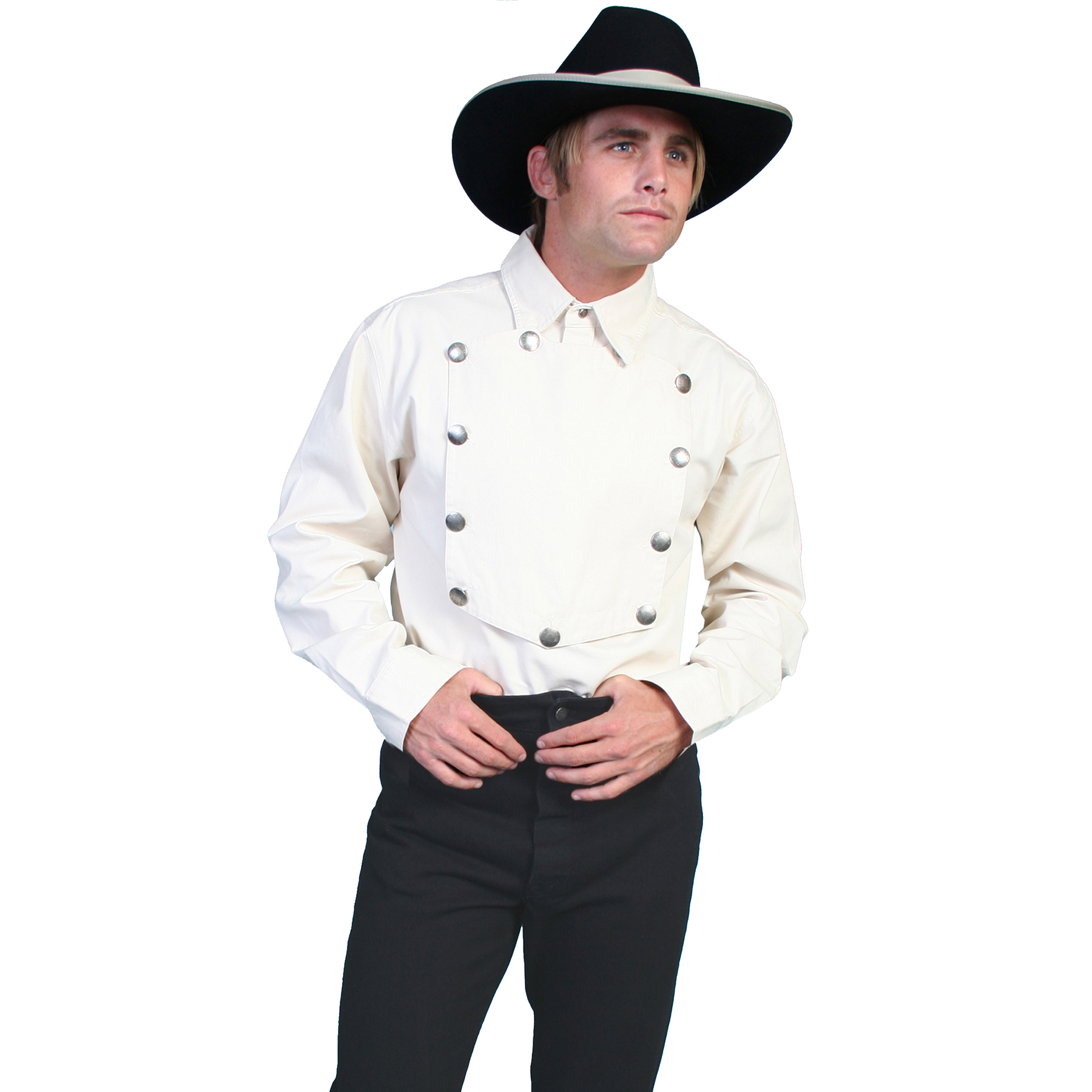 Pungo Ridge - Scully Men's RangeWear Bib Front Shirt - Natural, Men's ...