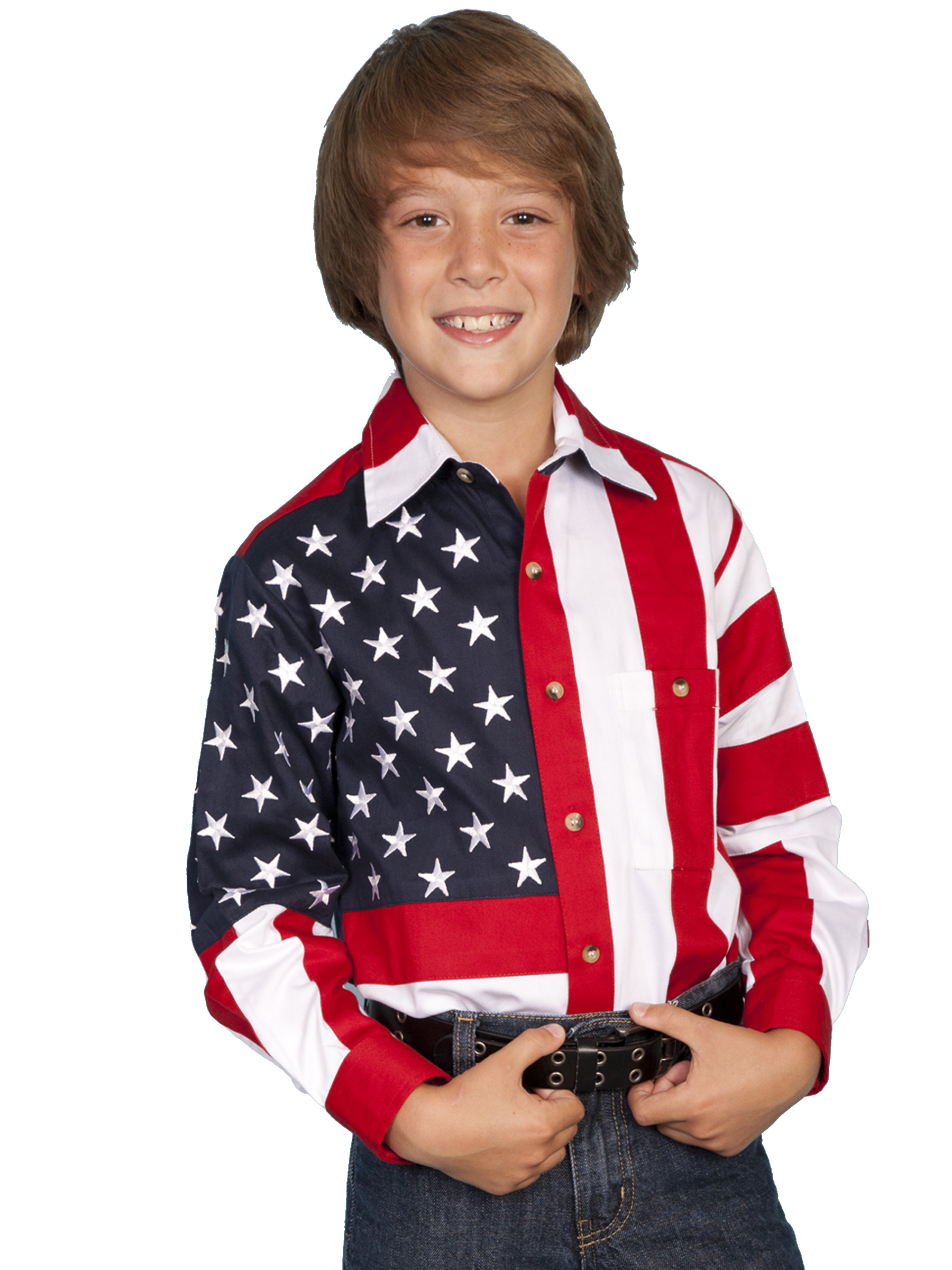 Pungo Ridge - Scully Kids' RangeWear Long Sleeve Star & Flag Shirt ...