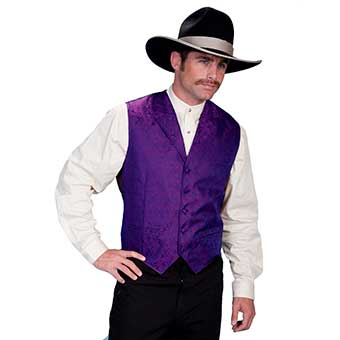 Scully Men's Rangewear Paisley Vest - Purple