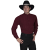 Scully Men's RangeWear Paisley Inset Bib Shirt - Burgundy
