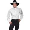 Scully Men's RangeWear Tonal Striped Shirt w/Mandarin Collar - White