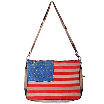 Scully Studded American Flag Handbag #1