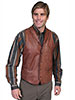 Scully Men's Whip Stitch Trailrider Leather Vest - Ranch Tan