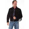 Scully Men's Boar Suede Fringed Texan Jacket - Black