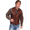 Scully Men's Hand Finished Lamb Western Vest - Antique Brown
