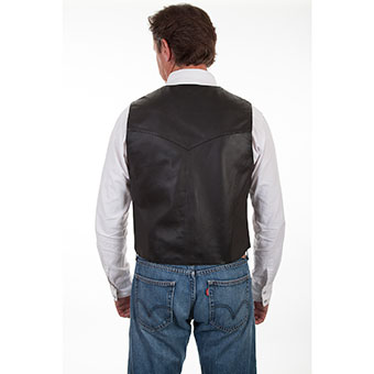 Scully Men's Soft Touch Lamb Snap Front Vest - Black #2