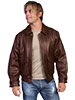 Scully Men's Rugged Lamb Leather Bomber Jacket - Dark Brown