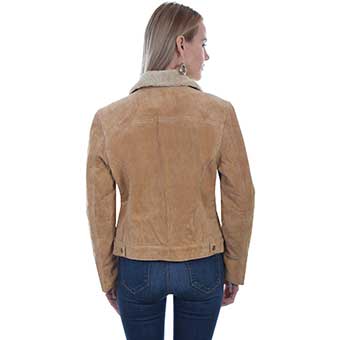 Scully Ladies Suede Jean Jacket - Old Rust #2